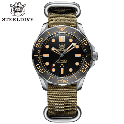 Montre Automatique Diver Vintage 300M – Calibre Seiko NH35 & Lunette Céramique (Réf. SD1957)