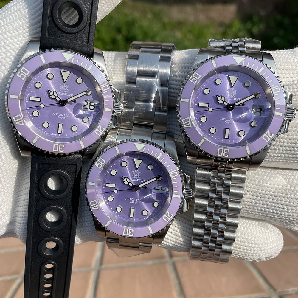 Montre Automatique Diver Pro 300M Édition Spéciale Violette – Calibre Seiko NH35 (Réf. SD1953T)